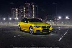 Сплиттер переднего М-бампера для BMW 3-series. Черный глянцевый